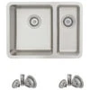 23 3/4"L X 17 3/4"W Dual Mount Stainless Steel 70/30 Double Bowl Kitchen Sink