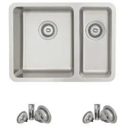 23 3/4"L X 17 3/4"W Dual Mount Stainless Steel 70/30 Double Bowl Kitchen Sink