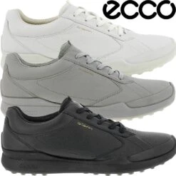 Ecco Golf Mens Biom Hybrid Leather Water Resistant Street Retro Spikeless Golf Shoes