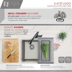 23 3/4"L X 17 3/4"W Dual Mount Stainless Steel 70/30 Double Bowl Kitchen Sink -FootJoy Sales Store 44918bf902427b28 4381 w800 h800 b0 p0