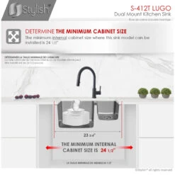 23 3/4"L X 17 3/4"W Dual Mount Stainless Steel 70/30 Double Bowl Kitchen Sink -FootJoy Sales Store 45f19ca702427b2a 4381 w800 h800 b1 p0