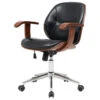 Samuel PU Bamboo Office Chair With Armrest