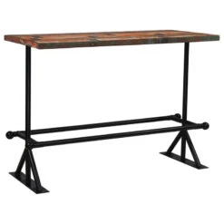 VidaXL Bar Table Solid Reclaimed Wood Multicolor Kitchen Dining Room Table -FootJoy Sales Store 4e1111e300ab15ab 0025 w800 h800 b1 p0