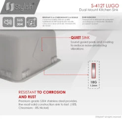 23 3/4"L X 17 3/4"W Dual Mount Stainless Steel 70/30 Double Bowl Kitchen Sink -FootJoy Sales Store 59e1159102427b25 4381 w800 h800 b0 p0