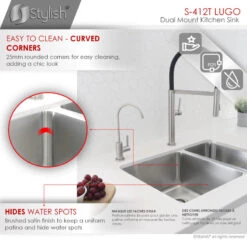 23 3/4"L X 17 3/4"W Dual Mount Stainless Steel 70/30 Double Bowl Kitchen Sink -FootJoy Sales Store 63912b1b02427b25 4381 w800 h800 b0 p0