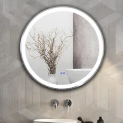 CHLOE Lighting LUMINOSITY Embedded Round TouchScreen LED Mirror -FootJoy Sales Store 9331eca400a3ebe2 5613 w800 h800 b0 p0