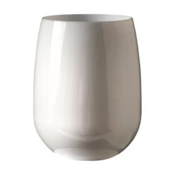 Stemless Wine Glass, Set Of 4, White, 12 Oz.