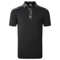 FOOTJOY CLOUD CAMO TRIM POLO SHIRT – BLACK