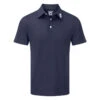 FootJoy Stretch Pique Solid Golf Polo Shirt -FootJoy Sales Store FOOTJOY PERF SS SHIRT ATH NAVY FRONT