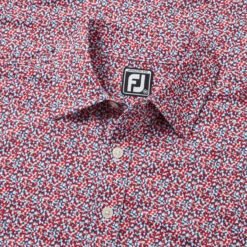 FootJoy Confetti Print Pique Golf Polo Shirt -FootJoy Sales Store FootJoy SS23 Confetti Print Pique Polo Shirt 80089 SHFOO241 S Racing Red Detail
