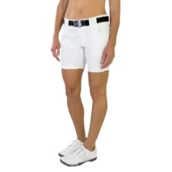JoFit Belted 7.5 In Womens Golf Shorts -FootJoy Sales Store GB505 WHTWHITE