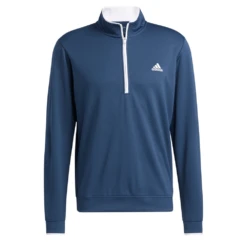 Adidas Golf Primegreen UPF 1/4 Zip Mens Pullover -FootJoy Sales Store HF2974 APP photo front center white 1500x