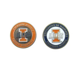 NCAA Double Sided Collegiate Golf Ball Marker Coins -FootJoy Sales Store Illinois