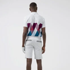 J.Lindeberg Active Argyle Golf Shorts -FootJoy Sales Store J.Lindeberg SS22 Active Argyl Golf Short P1345071 White Model 2