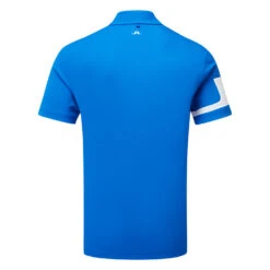 J.Lindeberg Heath Golf Polo Shirt -FootJoy Sales Store J.Lindeberg SS23 Heath Regular Fit Polo GMJT07621 0357 SHLIN175 Lapis BlueWhite Back