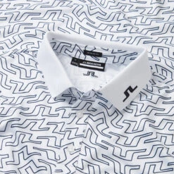 J.Lindeberg Tour Tech Print Golf Polo Shirt -FootJoy Sales Store J.Lindeberg SS23 Tour Tech Reg Fit Print Polo GMJT07644 A035 SHLIN171 Detail