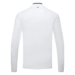 J.Lindeberg Tyson Long Sleeve Golf Polo Shirt -FootJoy Sales Store J.Lindeberg Tyson LS Reg Fit Polo GMJT07801 0000 SHLIN154 WhiteNavy Peony Back