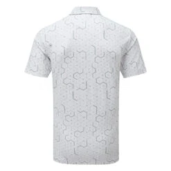 Ping Geo Golf Polo Shirt -FootJoy Sales Store Ping SS22 Geo Polo Shirt P03520 WDM Code SHPIN292 M White Dark Mineral Back
