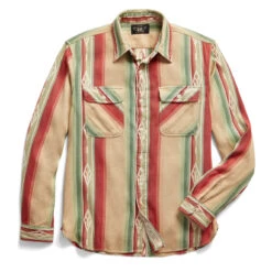 RRL By Ralph Lauren Southwestern Jacquard Workshirt RI-494 Tan / Multi