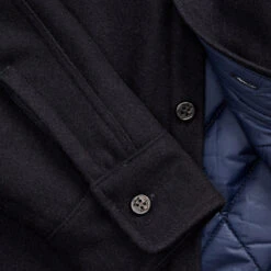 RRL By Ralph Lauren Quilted Wool Melton Overshirt Navy / Blue -FootJoy Sales Store RRLbyRalphLaurenQuiltedWoolMeltonOvershirtNavyBlue 3