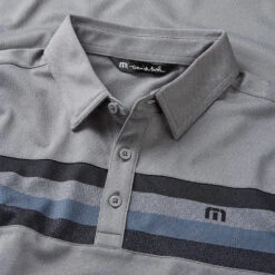 TravisMathew Private Dock Golf Polo Shirt -FootJoy Sales Store Travis Mathew SS21 Private Dock Golf Polo Shirt 1MW149 SHTRA054 M Heather Medium Grey Detail