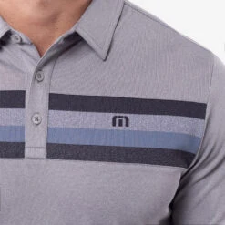 TravisMathew Private Dock Golf Polo Shirt -FootJoy Sales Store Travis Mathew SS21 Private Dock Golf Polo Shirt 1MW149 SHTRA054 M Heather Medium Grey Model 2