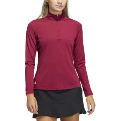 ADIDAS Women's Ultimate365 Sun Protection Shirt -FootJoy Sales Store adidas womens ultimate365 sun protection shirt legacy burgundy 01 10915.1676580898