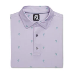 FootJoy Cactus Print Lisle Self Collar Polo -FootJoy Sales Store footjoy cactus print lisle self collar polo dusty purple 04 81737.1673904885
