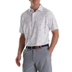 FootJoy Cactus Print Lisle Self Collar Polo -FootJoy Sales Store footjoy cactus print lisle self collar polo white 01 39837.1673902336