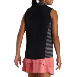FootJoy Women's Open Placket Sleeveless Polo -FootJoy Sales Store footjoy womens open placket sleeveless polo black 03 44943.1673285373