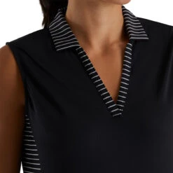 FootJoy Women's Open Placket Sleeveless Polo -FootJoy Sales Store footjoy womens open placket sleeveless polo black 04 12476.1673285373