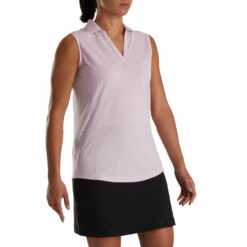 FootJoy Women's Open Placket Sleeveless Polo -FootJoy Sales Store footjoy womens open placket sleeveless polo pink 01 05665.1673285467