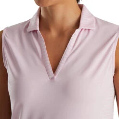 FootJoy Women's Open Placket Sleeveless Polo -FootJoy Sales Store footjoy womens open placket sleeveless polo pink 03 15779.1673285467