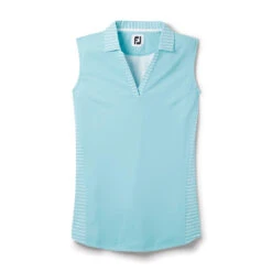 FootJoy Women's Open Placket Sleeveless Polo -FootJoy Sales Store footjoy womens open placket sleeveless polo sky 01 87746.1673285373