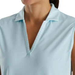 FootJoy Women's Open Placket Sleeveless Polo -FootJoy Sales Store footjoy womens open placket sleeveless polo sky 04 55787.1673285373