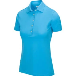 Greg Norman Women's Freedom Micro Pique Short Sleeve Polo -FootJoy Sales Store greg norman womens freedom micro pique short sleeve polo riviera blue 01 81686.1659043413