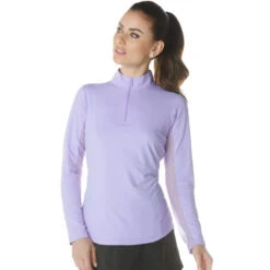 Solid Long Sleeve Mock -FootJoy Sales Store ibkul solid long sleeve mock lavender 01 40355.1633113438